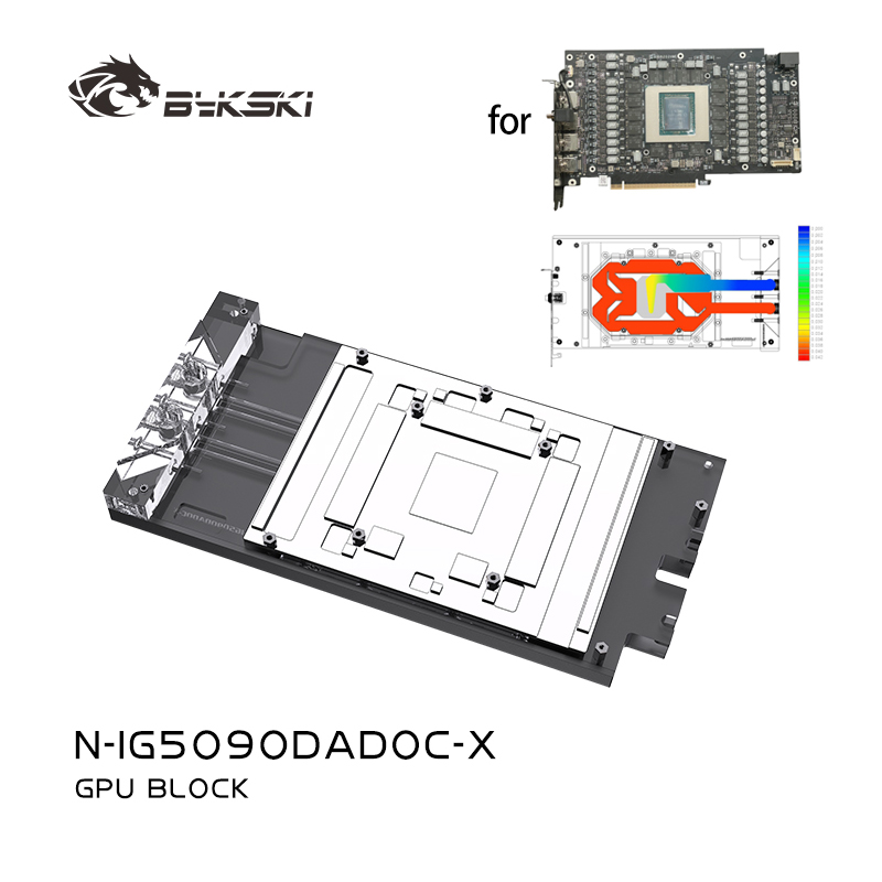 Rtx 5090 32Gb - Blok GPU Bykski N-IG5090DADOC-X untuk Kartu