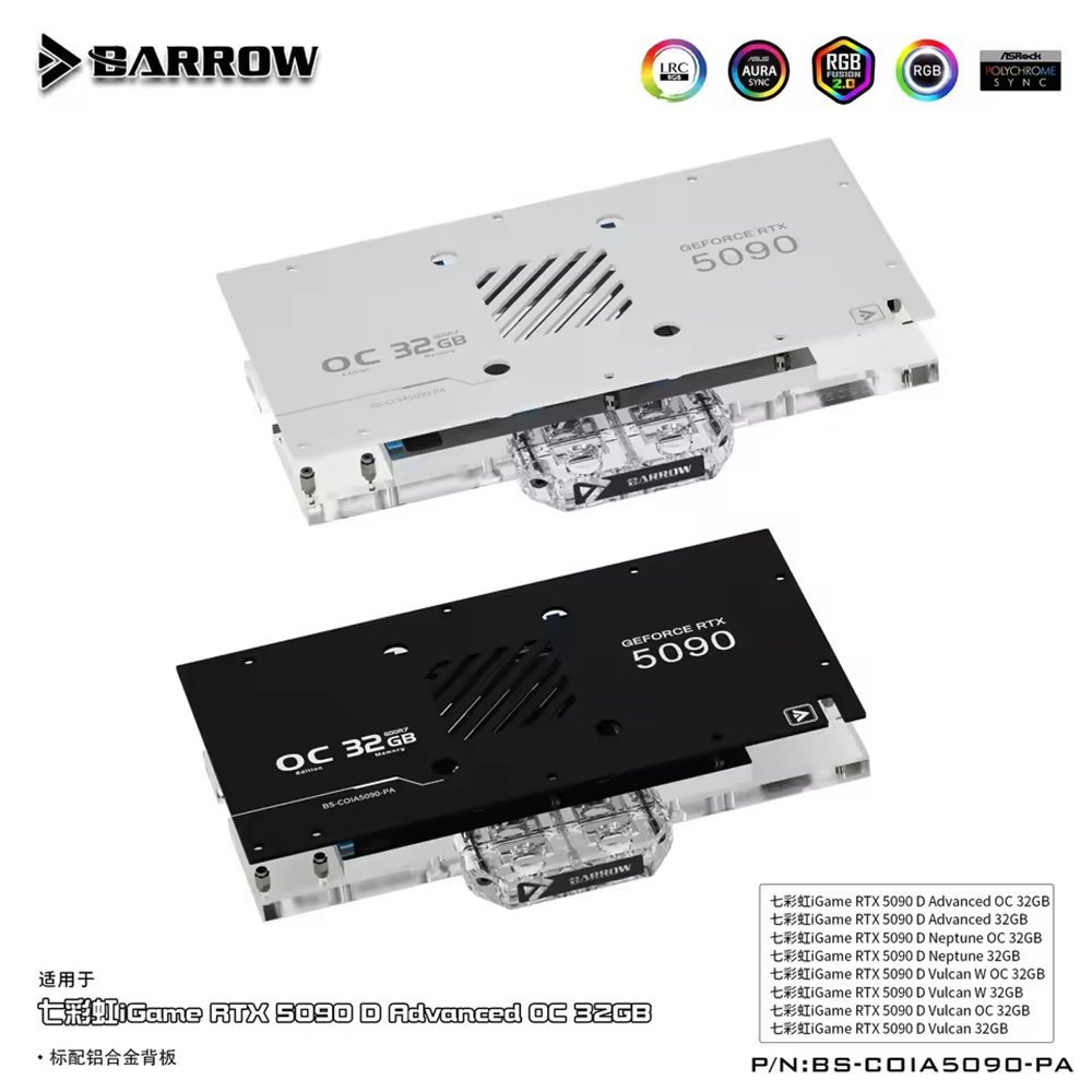 Blok GPU Barrow untuk iGame RT - Rtx 5090 32Gb ulasan dan harga