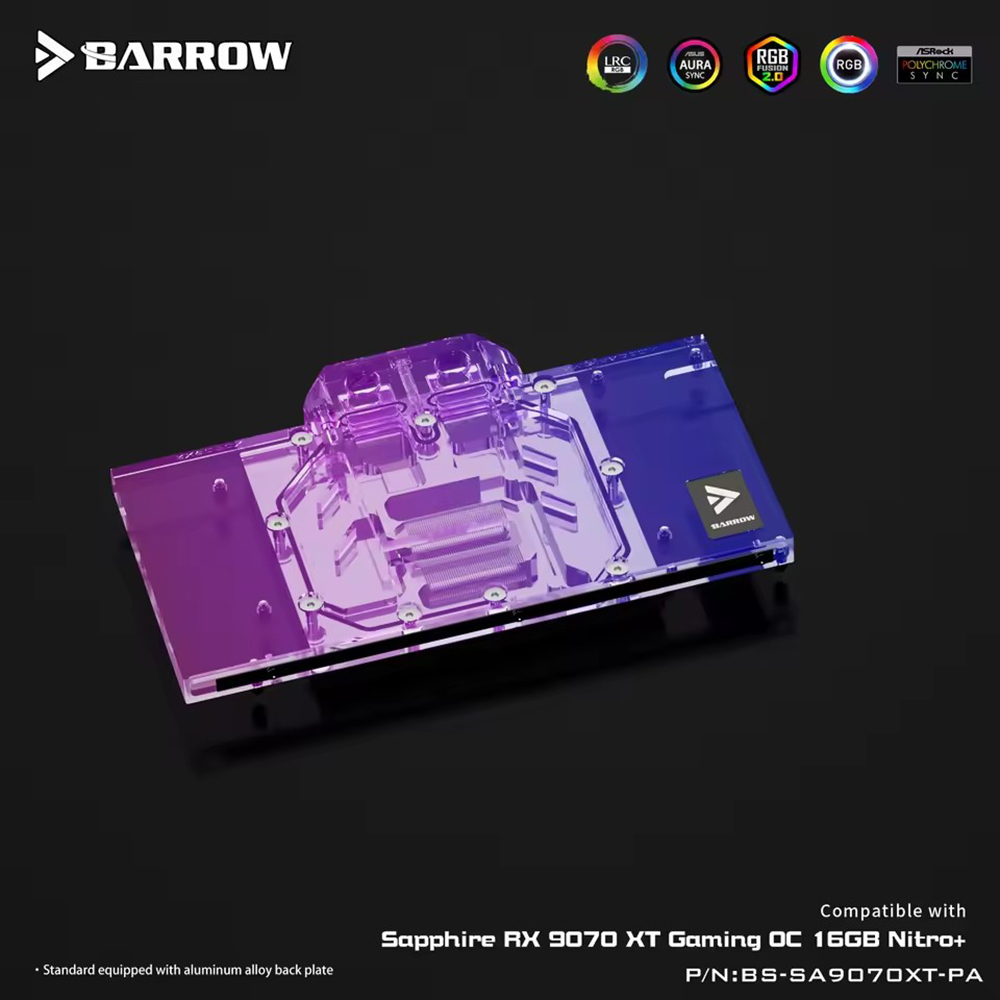 Blok Air GPU Barrow Untuk Kart - Rx 9070 16Gb ulasan dan harga