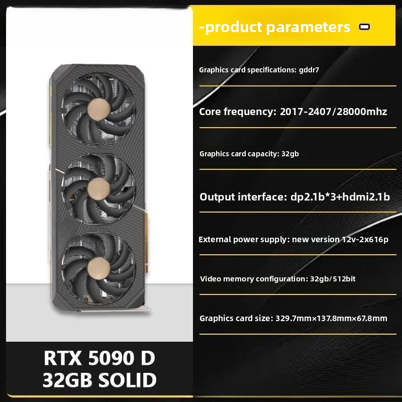 Kartu grafis komputer berkecep - Rtx 5090 32Gb ulasan dan harga