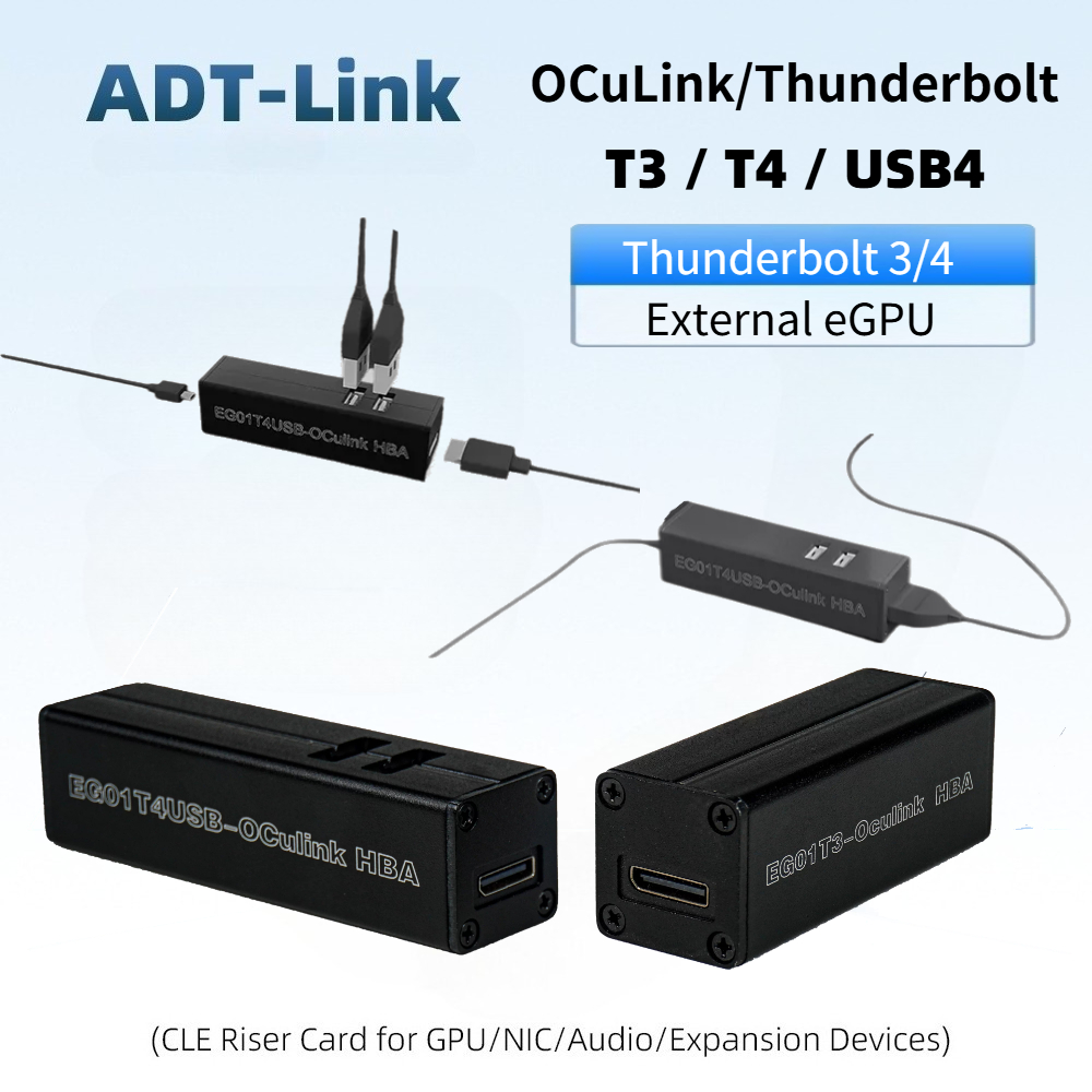 Adaptor T3 / T4 OCuLink Thunde - Gpu External Dock Egpu Thunderbolt 4 ulasan dan harga