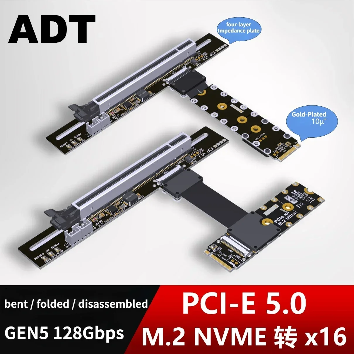 ADT-Link PCIe 5.0 M.2 NGFF NVM - Pcie 5.0 Gpu Riser Cable ulasan dan harga